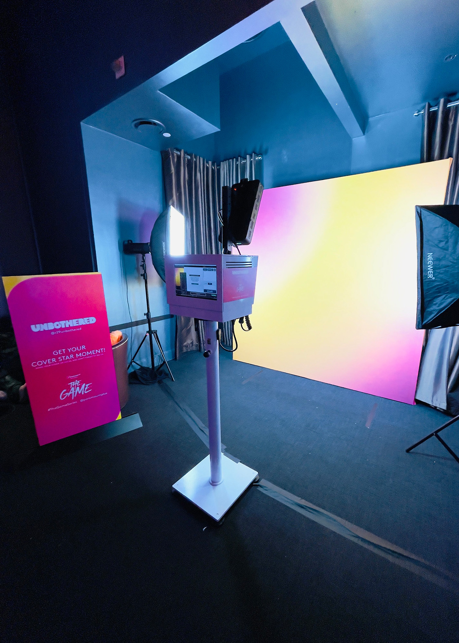 custom video booth backdrop fashion nyc